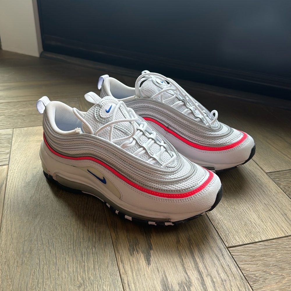 Nike Wmns Air Max 97 Essential “Flash Crimson Silver” - Picture 1 of 4